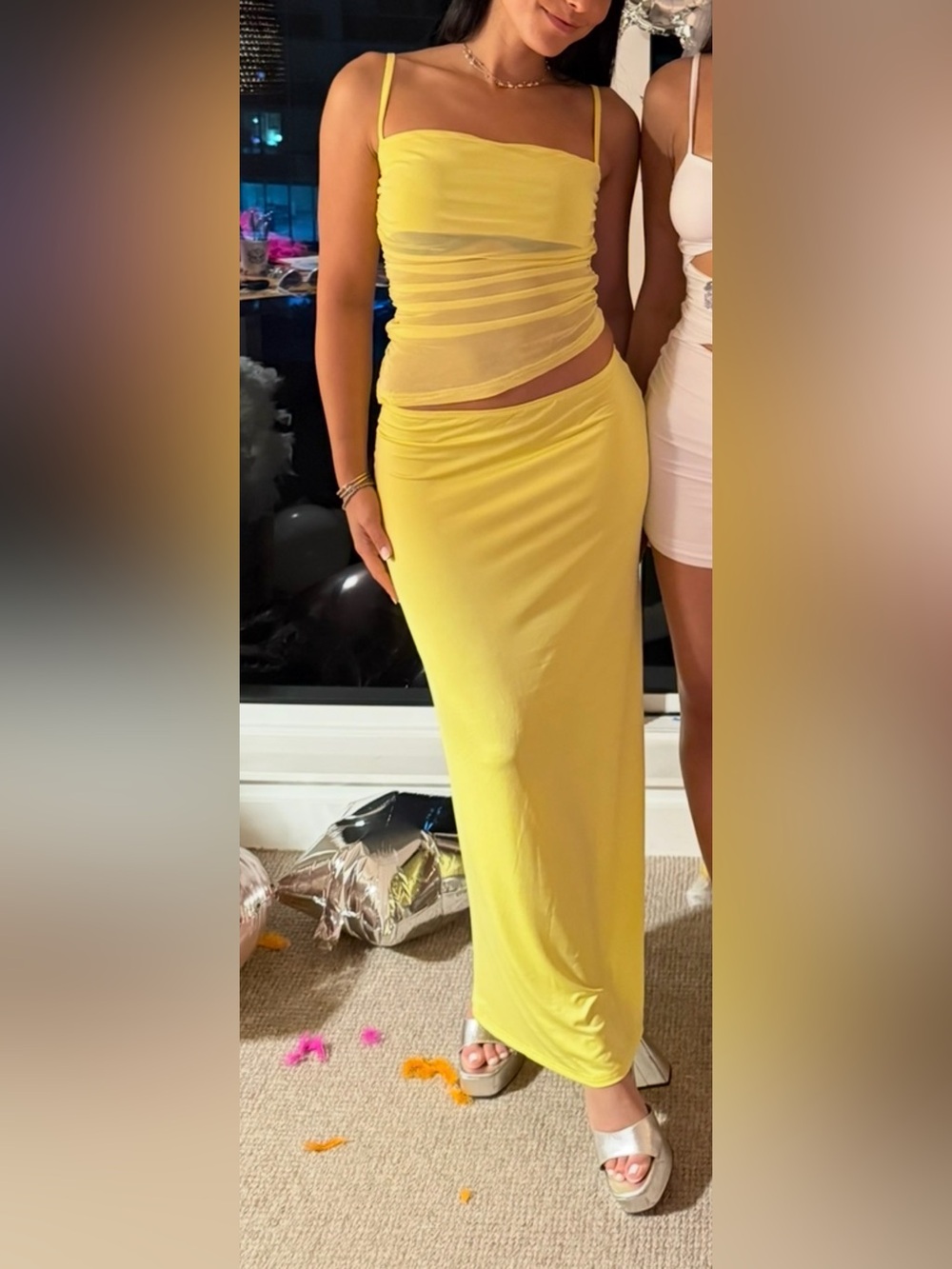 Yellow Maxi Skirt for Women - Picture 4 of 5